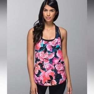 Lululemon Coastal Tank Secret Garden / Black